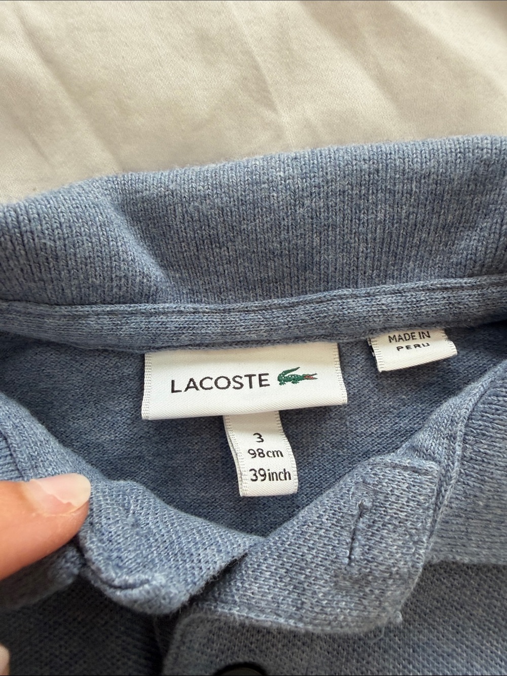 Lacoste Boys' Navy Blue Short-Sleeve Polo - Picture 2 of 2